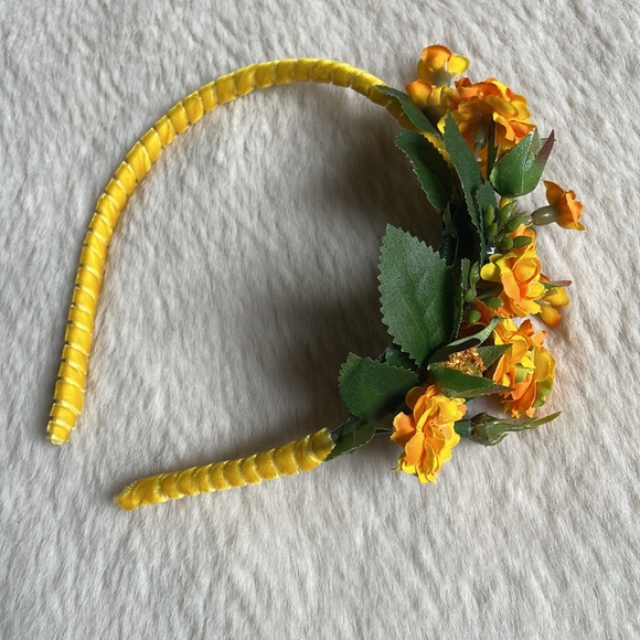 Yellow Orange Wild Rose Headband - Picture 14 of 16